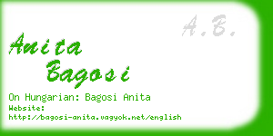 anita bagosi business card